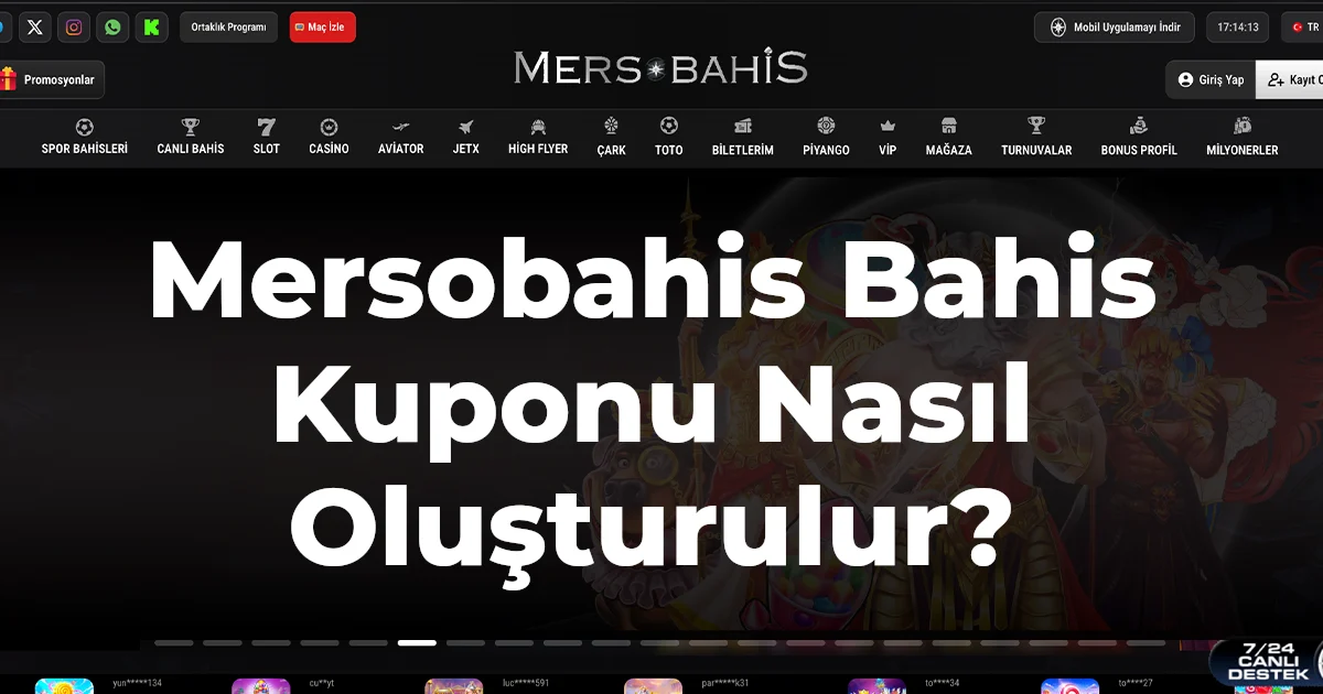 Mersobahis Bahis Kuponu Nasıl Oluşturulur?