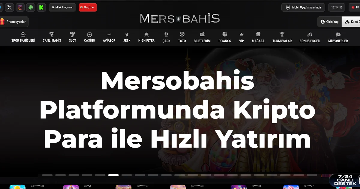 Mersobahis Platformunda Kripto Para ile Hızlı Yatırım